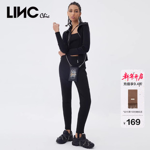 弹力羽绒裤 高腰保暖修身 Y21607247 女长款 LINCCHIC金羽杰羽绒裤