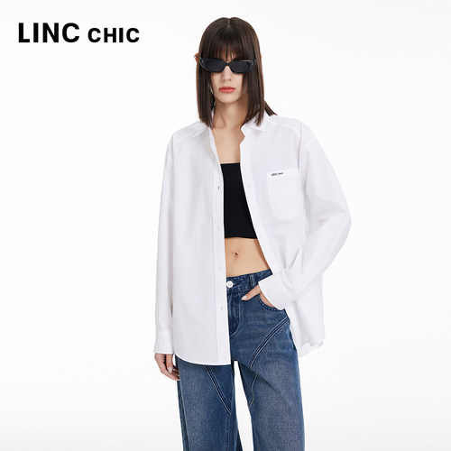 LINCCHIC金羽杰年春夏季宽松简约造型感衬衫女S241SH273Y