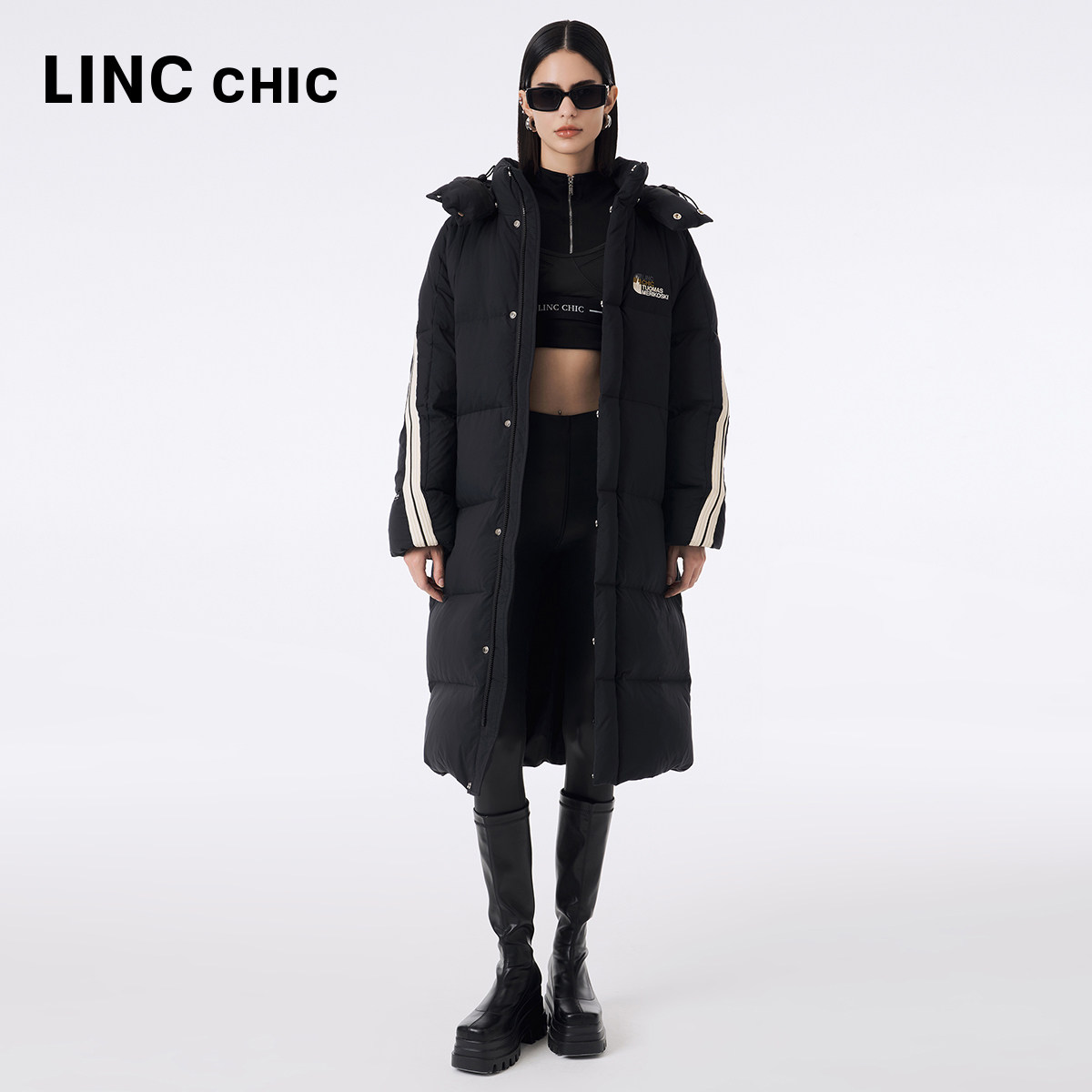 【设计师联名款】LINC金羽杰2023秋冬新长款羽绒服男女N23808299