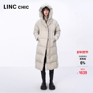 【明星同款】LINC金羽杰羽绒服新款围裹超轻长款羽绒服女款冬8198
