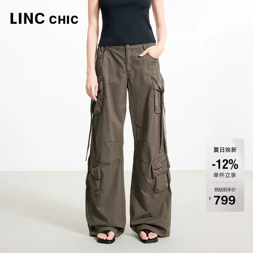 LINC宽松直筒工装感长裤