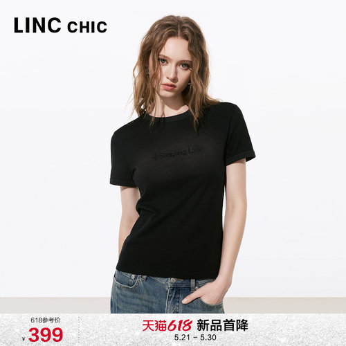 简约做旧感圆领时髦T恤