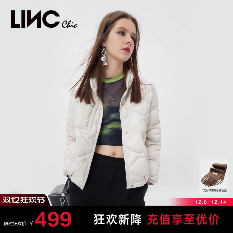 LINC简约立领轻薄羽绒服女