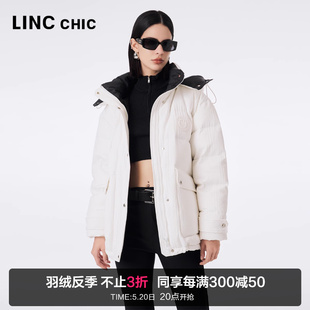LINCCHIC金羽杰短款 都市时髦轻奢面包服2193 2023新款 羽绒服女冬季