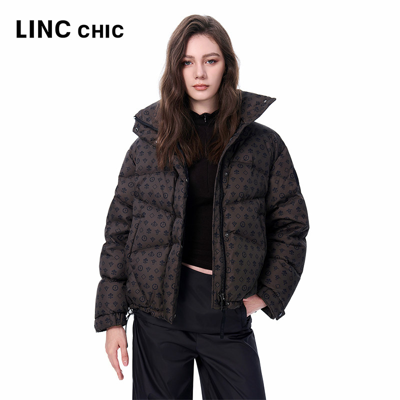 LINCCHIC金羽杰2025年冬季新款立领廓形短款羽绒服面包服女1130