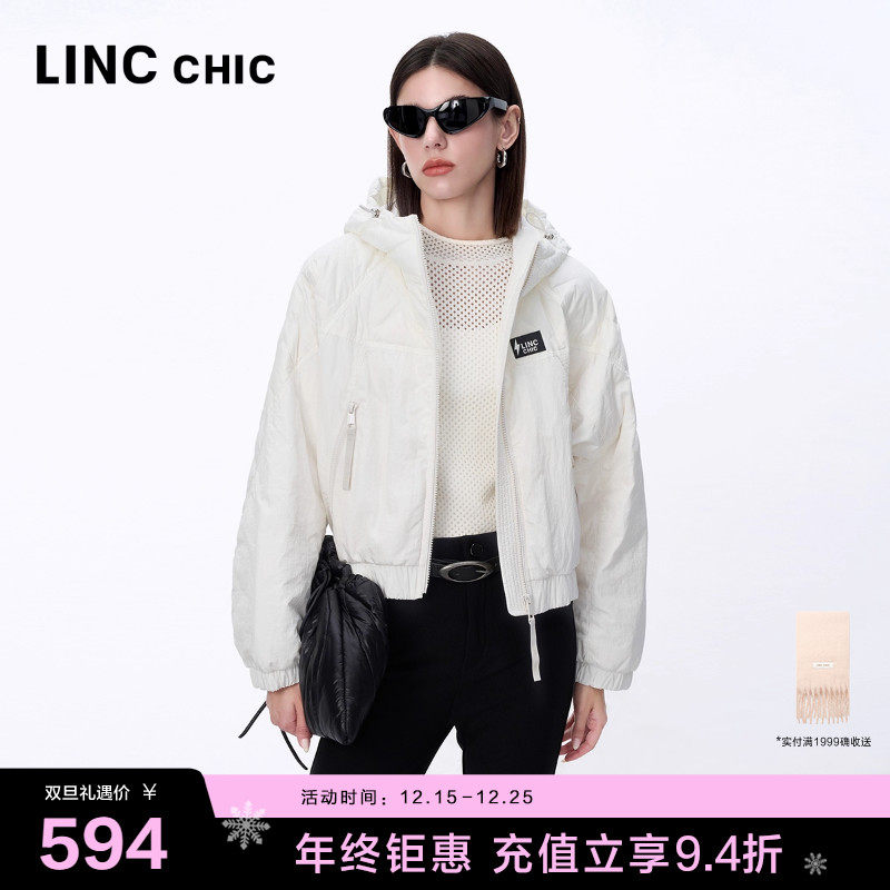 LINC户外机能感短款轻薄羽绒夹克