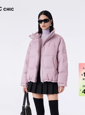 LINC金羽杰短款羽绒服女款冬季新款羽绒服都市轻奢面包服外套1323