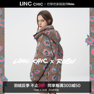 LINCCHIC金羽杰羽绒服女设计师联名中长款羽绒服女冬季Y22803601