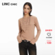 内搭圆领简约印字长袖 LINCCHIC金羽杰时装 打底衫 T恤女上衣FK100Y