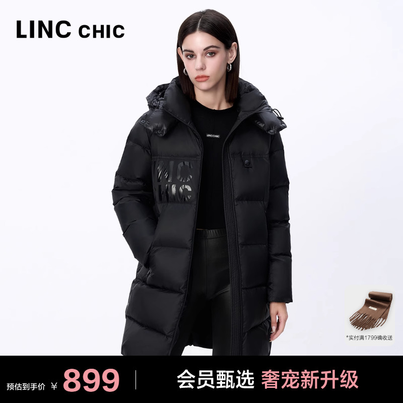 都市学院感中长款面包羽绒服