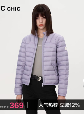 LINCCHIC金羽杰羽绒服女款春新款短款轻薄羽绒服女外套排骨衫1155