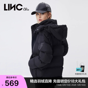 LINCCHIC金羽杰羽绒服女潮酷面包服短款反季羽绒服女Y21802205Y