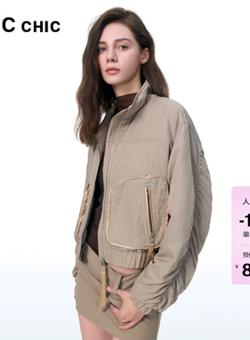 LINCCHIC金羽杰春季新款羽绒服女短款箱型轻薄羽绒夹克外套女1043