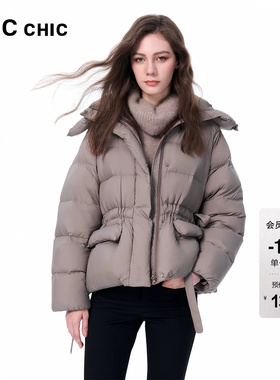 LINC金羽杰2025年冬季新款云朵泡芙羽绒服超轻短款羽绒服女2135