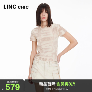 机能感短裙女S242DK204Y 水洗工装 新品 LINCCHIC金羽杰2024年夏季