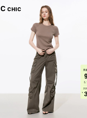 LINCCHIC金羽杰2026年夏季新品简约圆领半袖T恤女S262FK269Y