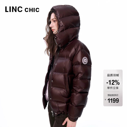 可拆卸连帽短款面包羽绒服