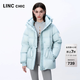 LINC金羽杰羽绒服女款反季断码超轻多彩面包服短款羽绒服女冬2191