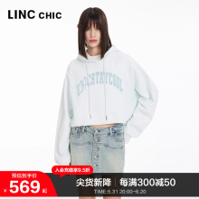 新品 落肩学院哥特感连帽卫衣女HD158Y LINCCHIC金羽杰2024年春季