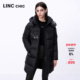 LINC金羽杰羽绒服女款 面包羽绒服女冬6199 都市学院中长款 冬季 新款