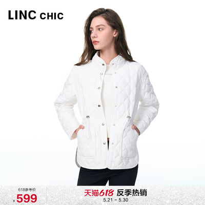 菱格纹绗缝轻暖羽绒服