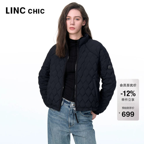 LINCCHIC金羽杰轻薄羽绒服女新款立领羽绒服短款轻薄羽绒外套1092
