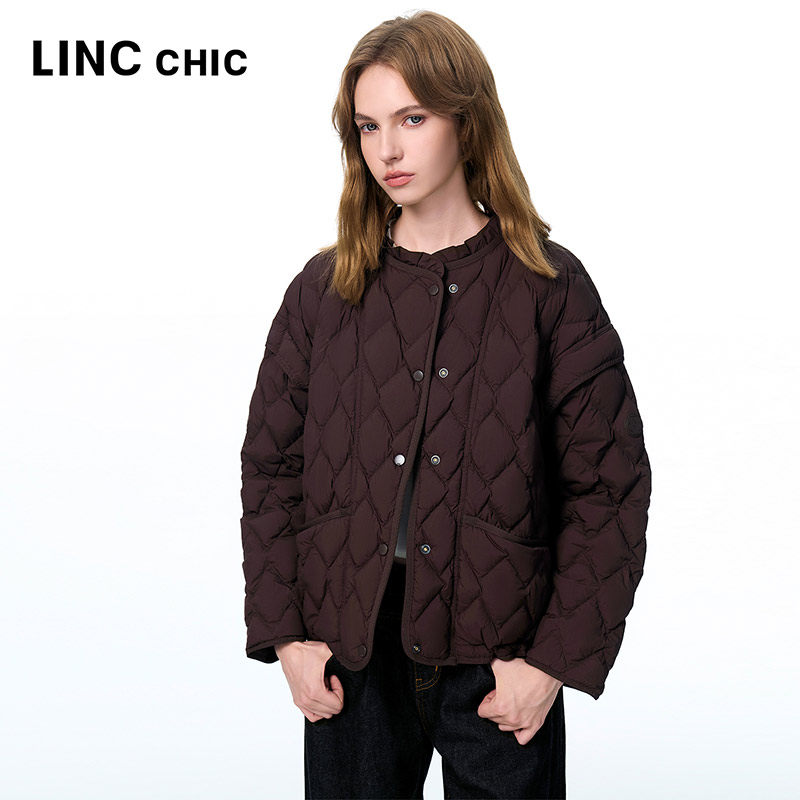 LINC金羽杰2025年秋季新款羽绒服女超轻量无胆防绒羽绒外套女1107