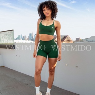 DYE新色细带美背文胸高腰收腹显臀运动瑜伽三分外穿紧身健身裤