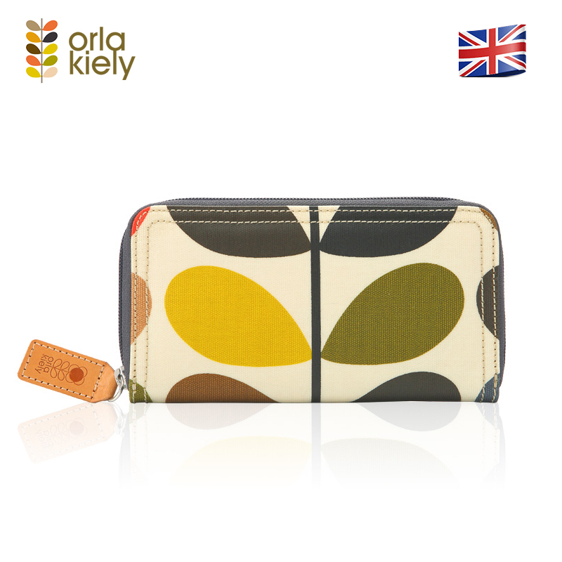 Orla Kiely英国钱包女长款帆布正品女款手包女钱包时尚女包钱夹
