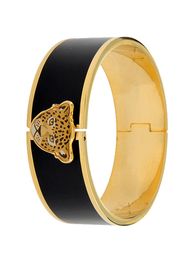 Halcyon Days豹子珐琅手镯简约大气轻奢手饰小众百搭节日生日礼物