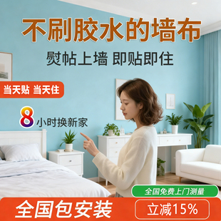 壁布2025新款 卧室客厅电视背景墙加厚墙布无缝全屋简约高级感简约