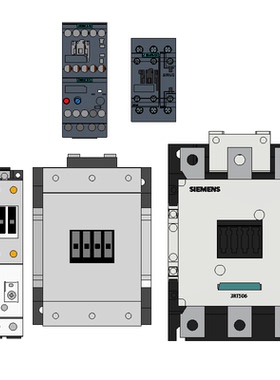 EPLAN西门子3RT 3RU接触器热过载继电器edz部件库原理图/2D/3D宏