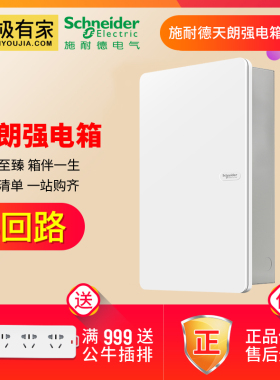 施耐德布线箱天朗暗装白色配电箱36位36回路强电箱TLA36B电箱