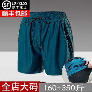 加肥加大肥佬胖子全内衬双层泳衣 高腰大码 男士 防尴尬宽松游泳裤