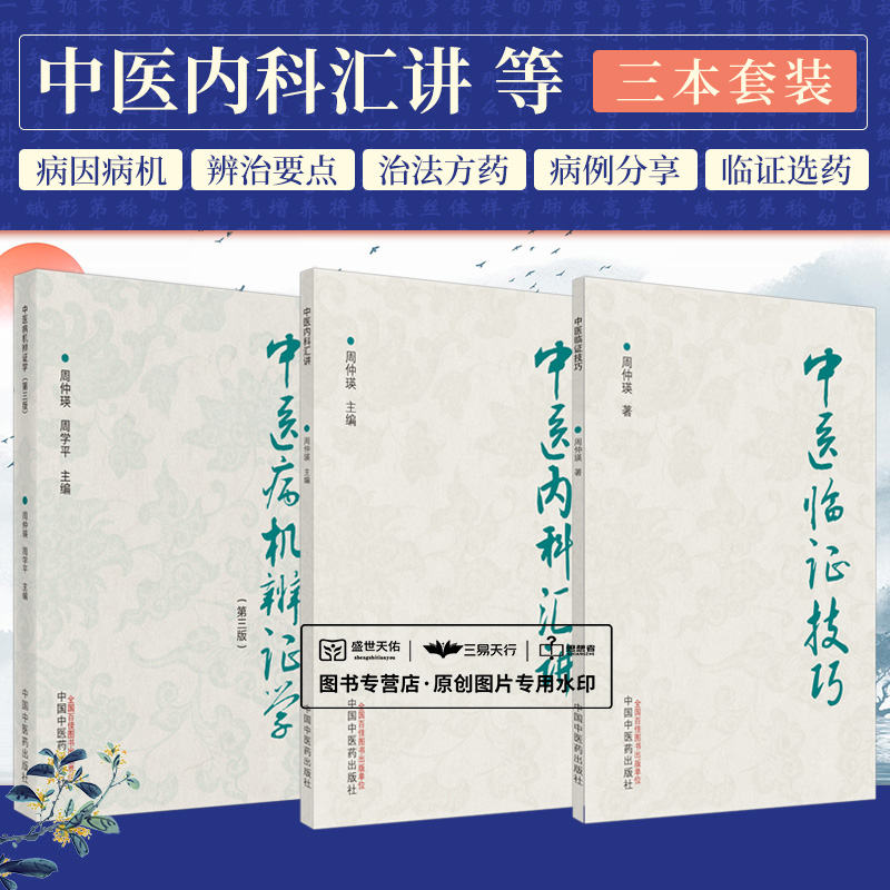 正版 中医病机辨证学第三版+中医临证技巧+中医内科汇讲 中国中医药出版社 周仲瑛 周学平