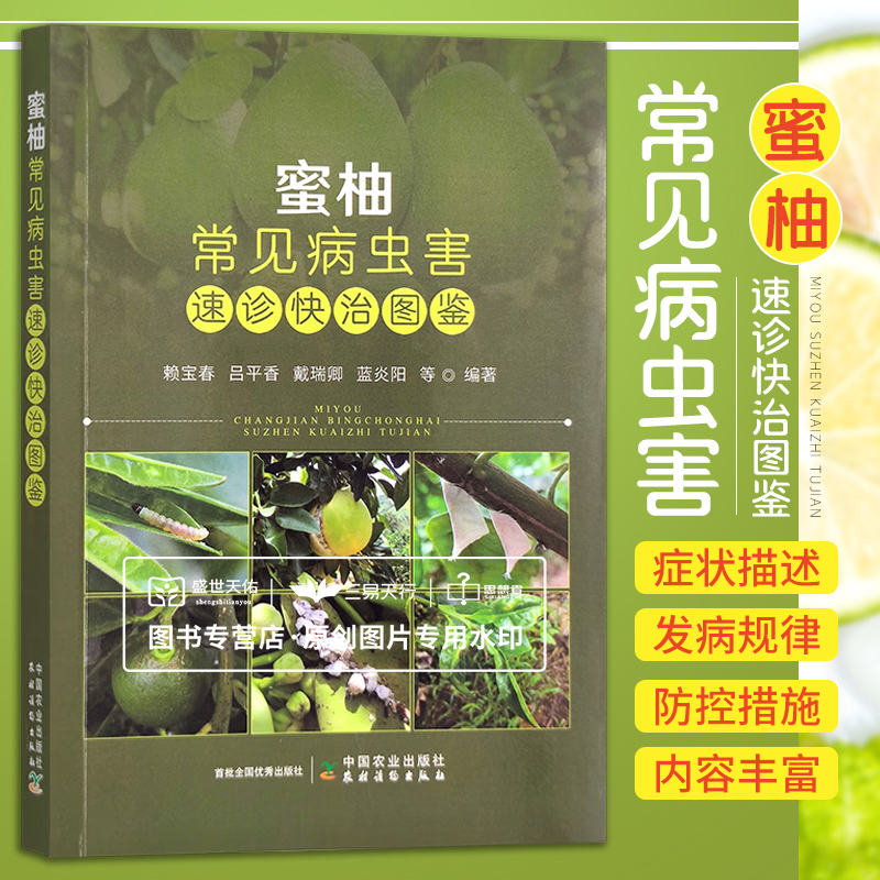 蜜柚常见病虫害速诊快治图鉴 蜜柚常见害虫 寄生性植物和藻类 自然伤害日灼病 赖宝春 吕平香 戴瑞卿 蓝炎阳 中国农业出版社