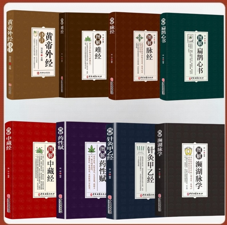 lpx 全套8册 黄帝外经译注+图解难经+图解脉经+图解中藏经+图解扁鹊心书+图解药性赋+针灸甲乙经+图解濒湖脉学