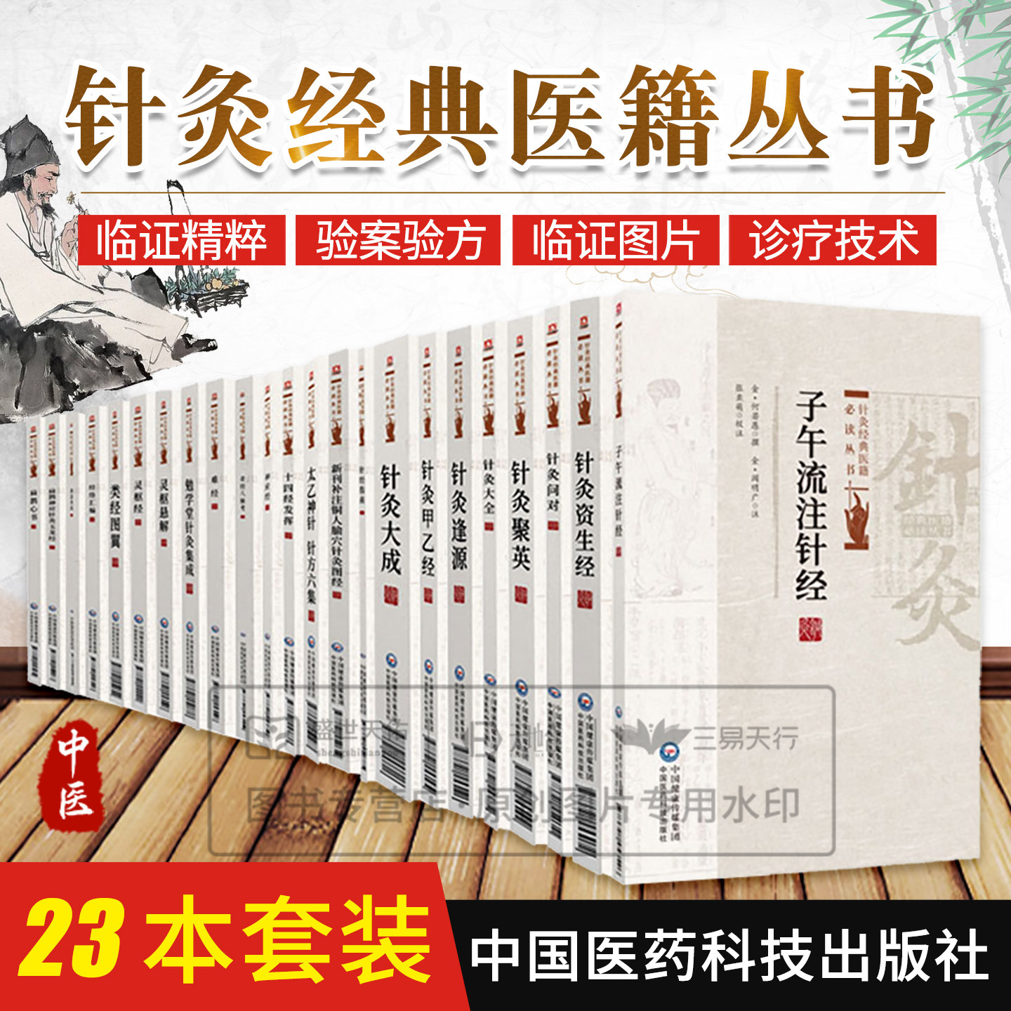 针灸经典医籍必读丛书 全套23本套装 针经指南灵枢经针灸聚英针灸大成针灸逢源神应经扁鹊神应针灸玉龙经难经太乙神针针灸甲乙经