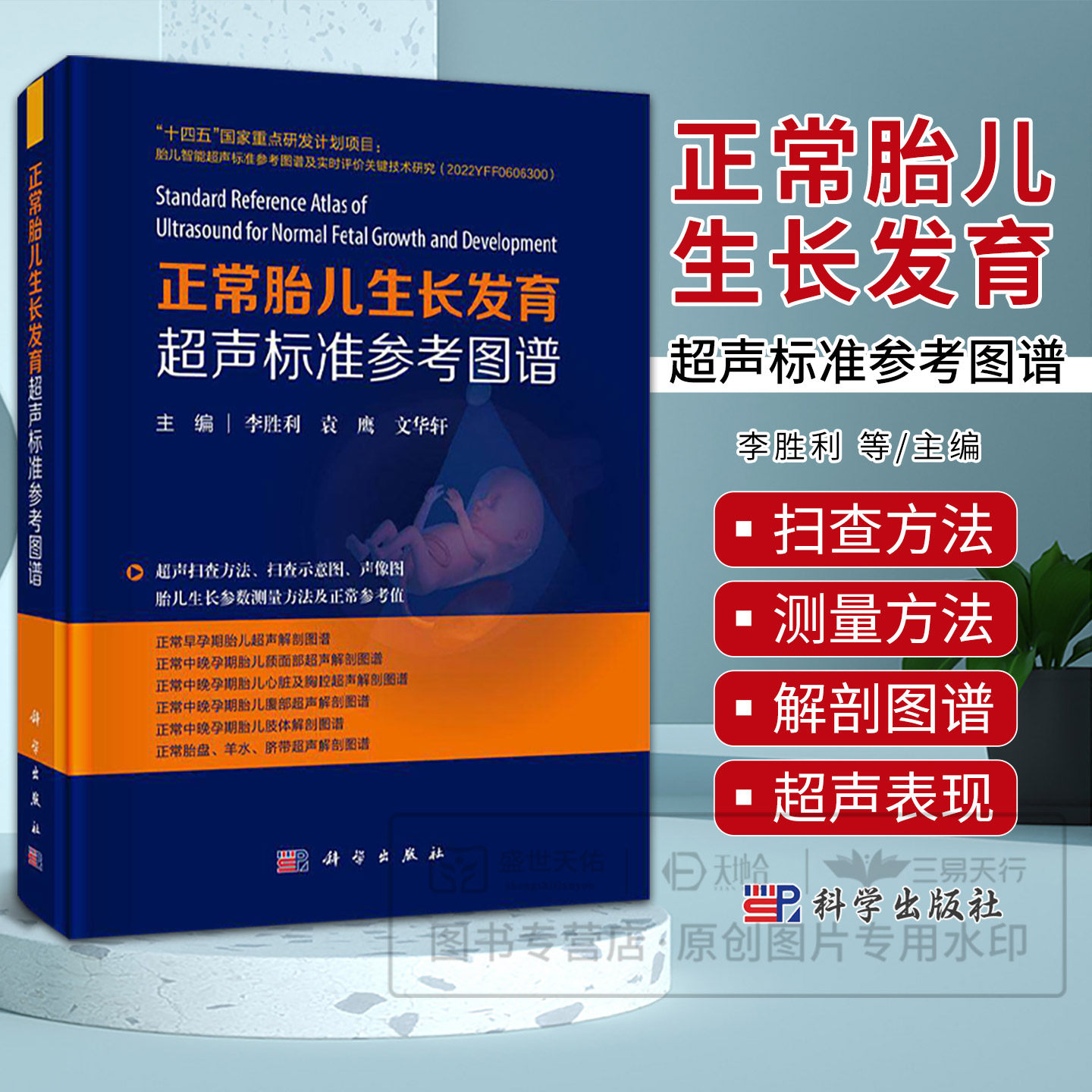 【现货正版】正常胎儿生长发育超声标准参考图谱 妇产科超声医学专业用书 胎儿发育影像诊断参考资料 临床超声检查实操指南书籍