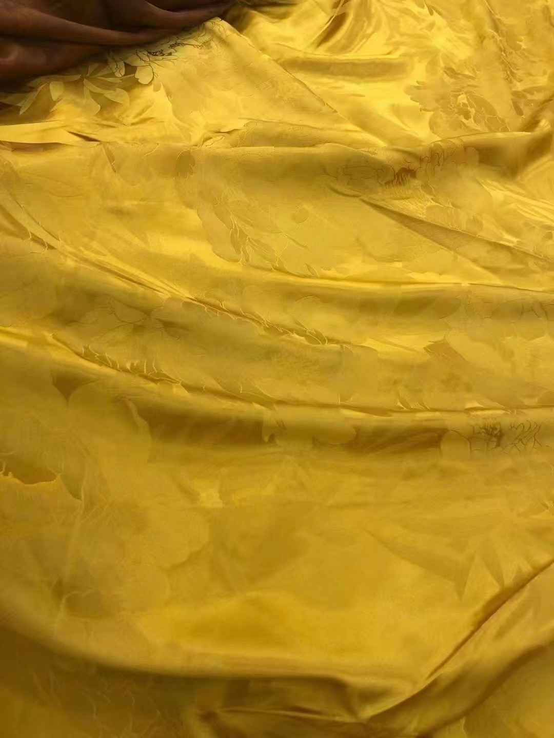 高端古风提花绫罗顺德透孔香云纱丝绸布料连衣裙旗袍莨绸面料