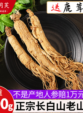 人参长白山人参山参中药材正品林下干参新鲜东北生晒参干货泡酒