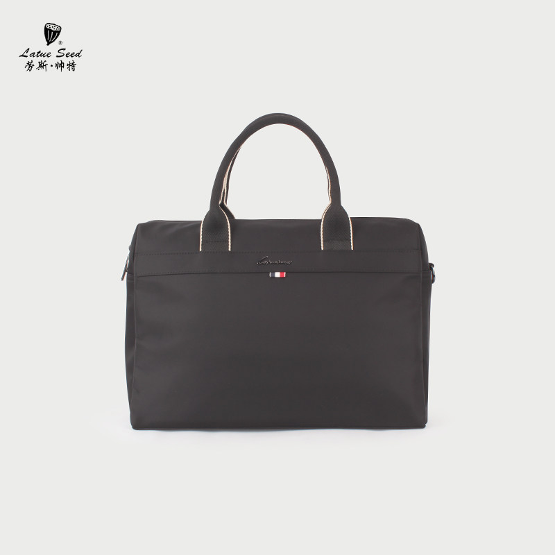 高级感男包手提包出差单肩包公文包商务休闲电脑包帆布尼龙业务包