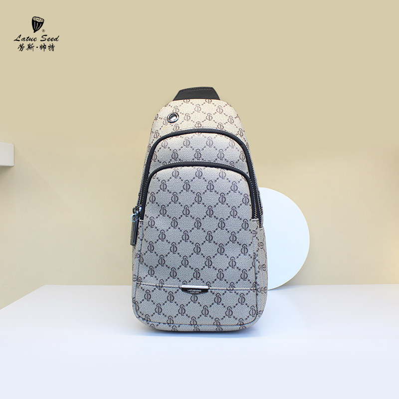 劳斯帅特胸包男士包包单肩包大容量斜挎包休闲小背包pvc挎包潮牌