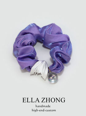 海之女儿~发绳头绳原创甜美超仙人鱼尾多巴胺紫色肥肠圈清新发饰