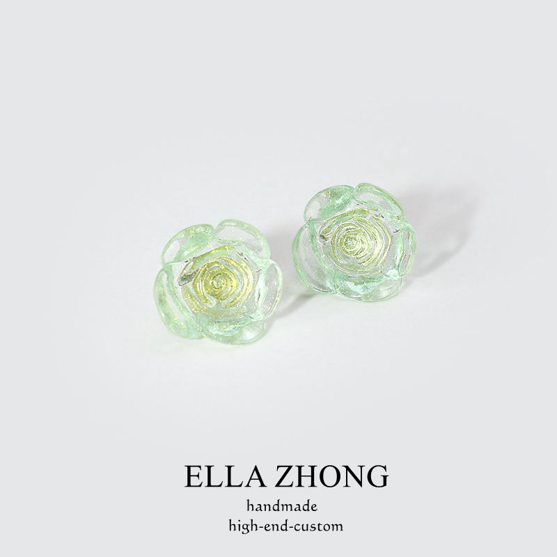 ellazhong树脂甜美女耳钉