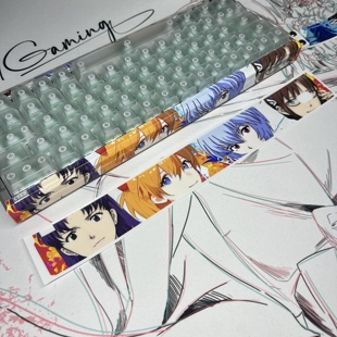 IQUNIX EV63绫波丽明日香kitty键盘贴纸二次元电竞游戏装饰贴纸