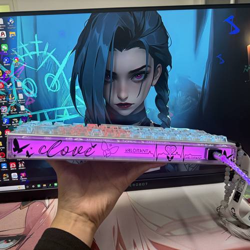 神罚GP68暮蝶kitty二次元灯箱贴纸磁轴机械键盘无畏契约灯罩贴纸