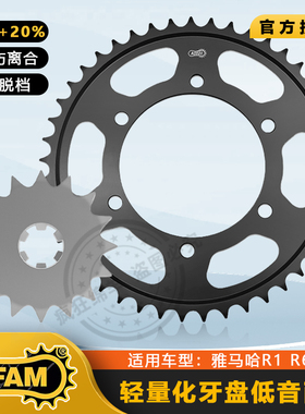 AFAM雅马哈R1 R6 MT 07 09 10 XSR700 900 XJ6 FZ6大小飞牙盘链轮
