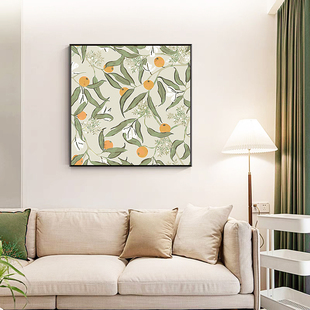 绿植奶油风DIY数字油画小清新客厅餐厅北欧原木风玄关过道挂画