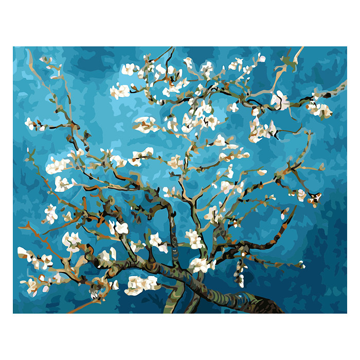 梵高杏花莫奈毕加索diy填色数字油画抽象装饰画客厅卧室风景挂画